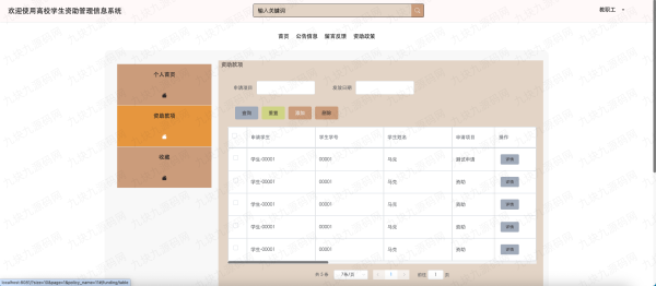 9.9元资助信息管理源码vue+springboot - 图片 11