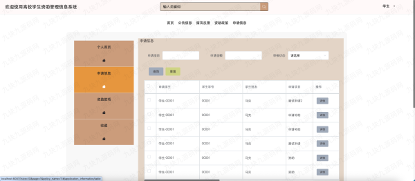 9.9元资助信息管理源码vue+springboot - 图片 10